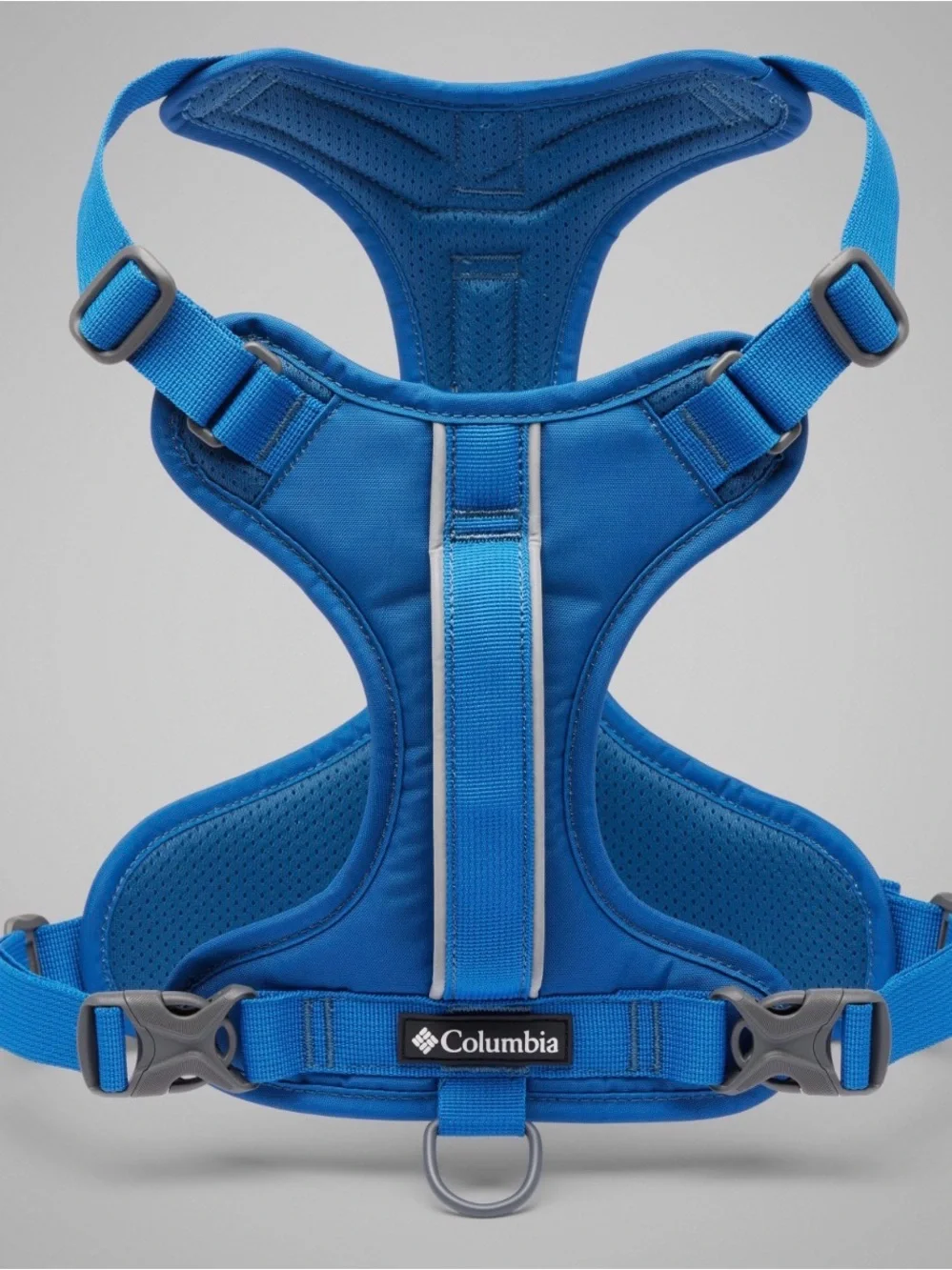 Columbia Blue Padded Dog Harness with D-Ring, size Large